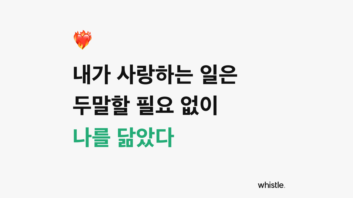 내가 사랑하는 일은 나를 닮았다